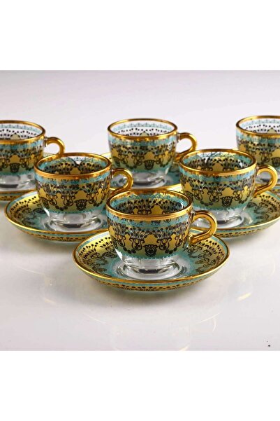 İnova Home Decor Sümeyye Sarı Espresso Boy Türk Kahvesi Takımı