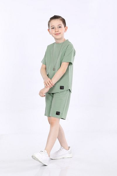 MORNIO Boy's T-shirt and Shorts 2 Piece Set Vf24kmr5104142
