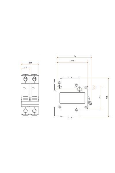 Federal Elektrik التأمين الفيدرالي - Fk2 للحماية الحالية من التسرب 2X25 30MA 10KA - 9FA-H1102-0025