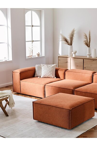 S Home Design Concept Frida Puf Modül Keten Kumaş