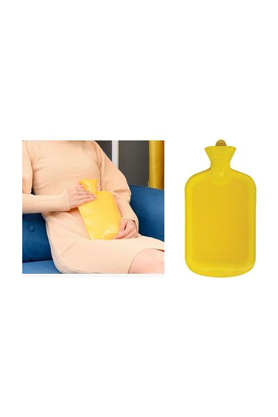 Sia كيس ماء ساخن، ترموفير مطاطي أصفر اللون 26x15 سم 750 مل
