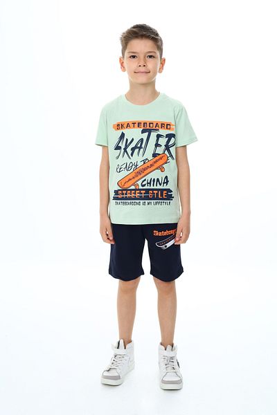 e-çocuk Boy's Skateboard Set - Printed, Top and Bottom Set 24005