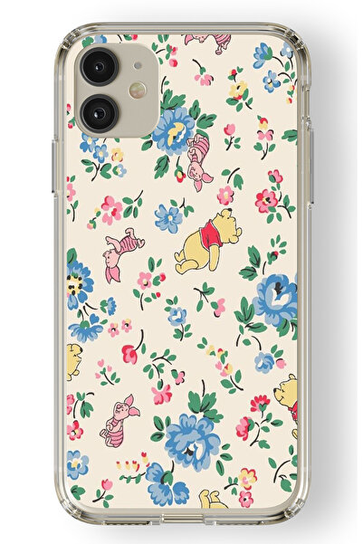 Space Star iPhone 11 Uyumlu Winnie and Piglet Tasarım Baskılı Şeffaf Kılıf