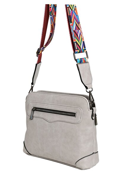 HNB Bag Women's Crossbody Shoulder Bag Madame Vera 034-1 Light Gray
