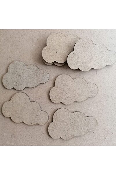 LEYLASER 25 Adet Ahşap 3 Mm Ham Lazer Kesim Mdf Yazısız Bulut Magnet Makrome ...