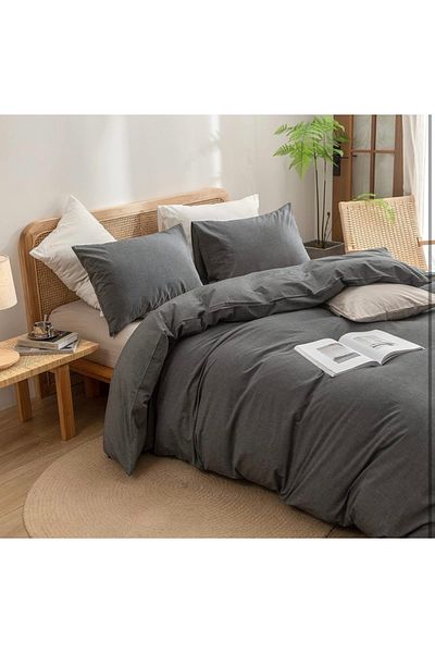 eyma home Σετ Παπλωματοθήκη Διπλό 100% Βαμβάκι - 4 Τεμάχια