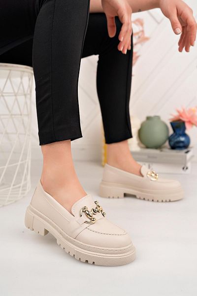 Aymood Mocasini de dama cu varf rotund Masculin fara siret Pantofi Oxford cu talpa inalta E Black Skin E Black