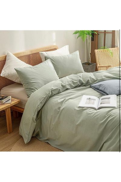 eyma home Set cuvertură dublă 100% bumbac - 4 bucăți