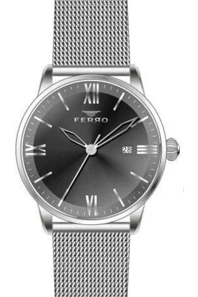 Tesbihane Ferro Silver Color Straw Cord Men's Wrist Watch Th-f11182c-a2