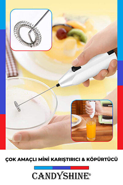 CandyShine Kahve&süt Köpürtücü, Pilli Karıştırıcı