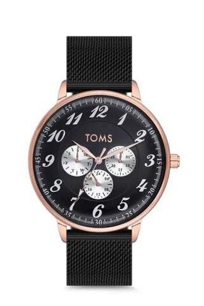 Tesbihane Toms Black Color Straw Cord Men's Wristwatch Th-tm1800c-989-r