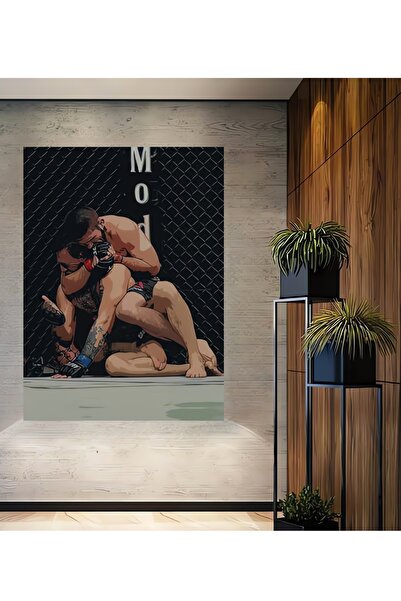 Teona Ahşap Ahşap Modern Dekoratif Khabib Nurmagomedov Kare Şeklinde Duvar De...