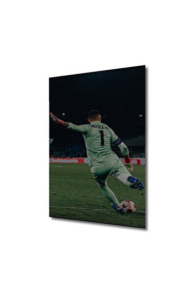 Teona Ahşap Ahşap Sarı Kırmızı Muslera Kare Şeklinde Duvar Dekorasyon Tablosu