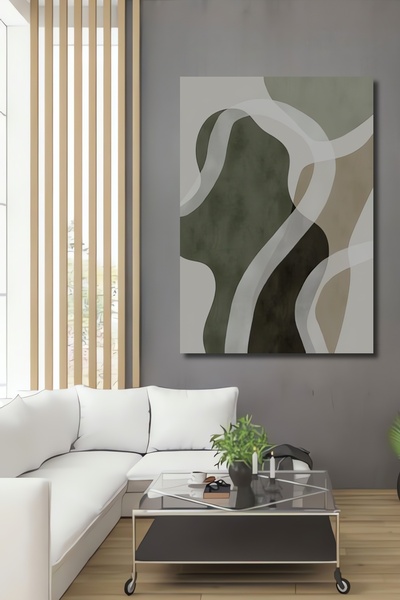 Teona Ahşap Ahşap Bohem Minimalist Soyut Çizim Oda Kare Şeklinde Duvar Dekora...