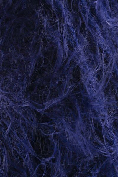 SENSY Premium Touch Hand Knitting String Cardigan Sweater String Fur Looking String Scarf Beanie Plush Toy String Navy Blue