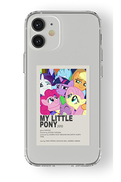 Space Star iPhone 12 Uyumlu My Little Pony Tasarım Baskılı Şeffaf Kılıf