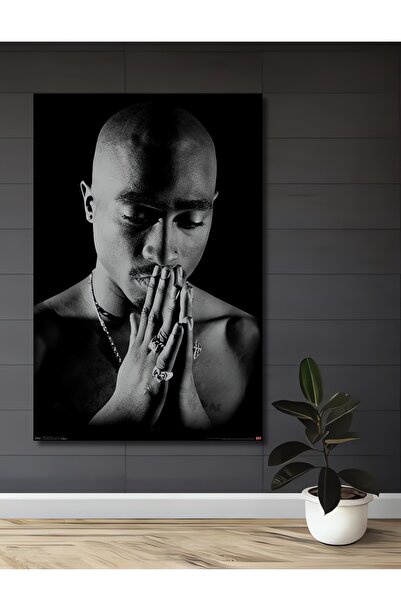 Teona Ahşap Ahşap Modern Sanat Tupac Shakur Kare Şeklinde Dekorasyon Tablosu