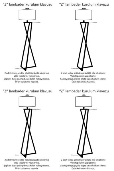 Genel Markalar Doğal Eskitme Ahşap Z Lambader Dokuma Kumaş Şapkalı