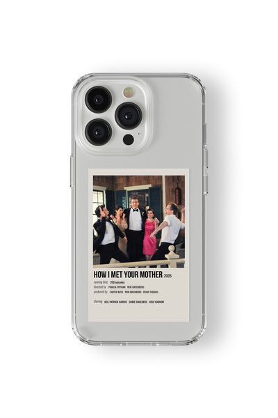 Space Star iPhone 14 Pro Uyumlu HIMYM Poster Tasarım Baskılı Şeffaf Kılıf
