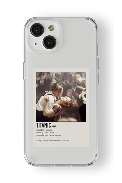 Space Star iPhone 13 Uyumlu Titanic 1997 Poster Tasarım Baskılı Şeffaf Kılıf