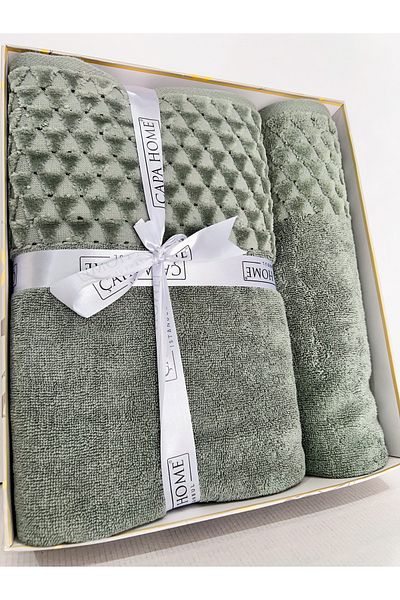 AYHANHOME Σετ 2 Ζακάρ Μπάνιου και Μπάνιου - 70x140 και 50x90