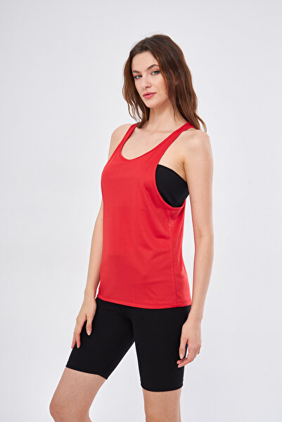 YÜKSEL IŞIK Sports Tank Plain Red Color
