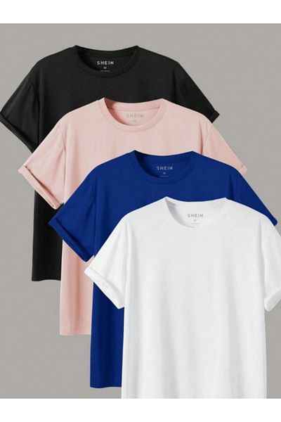 COOL TARZ Ανδρικό μπλουζάκι 4-pack Comfort Fit 100% βαμβακερό πάχος υφής πολύχρωμο T-shirt