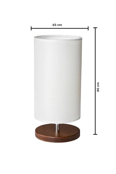 EFLIGHTDESIGN Wooden Lampshade White Modern Stylish Bedroom Living Room Table Lamp