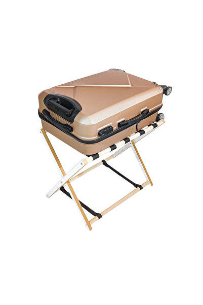 HOLTECH Ahşap Tasarım Valizlik, Valiz Sehpası Otel Odası Bavulluk