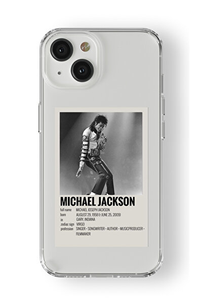 Space Star iPhone 13 Uyumlu Michael Jackson Minimalist Poster Tasarım Baskılı...