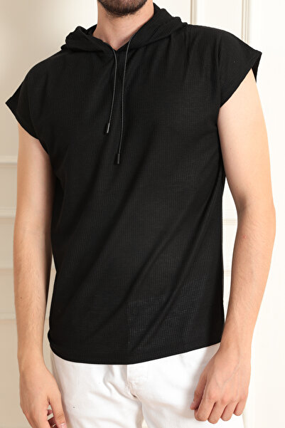 ModaPlaza Ανδρικό μπλουζάκι με κουκούλα 1009