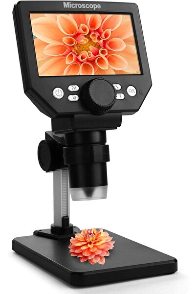 RICHIE Dijital mikroskop şarjlı mikroskop standlı mikroskop 8 ledli 1000x 4,3...
