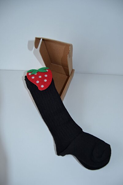 ASELA. GIRL'S LEMON STRAWBERRY DETAIL KNEE BOTTOM SOCKS
