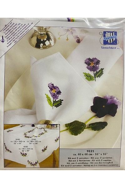 Vervaco 40*40 cm Kit Processing Table Napkin - 9121