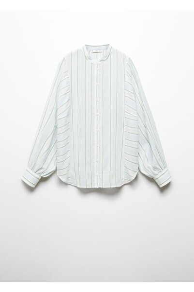 MANGO Woman Çizgili desenli gömlek
