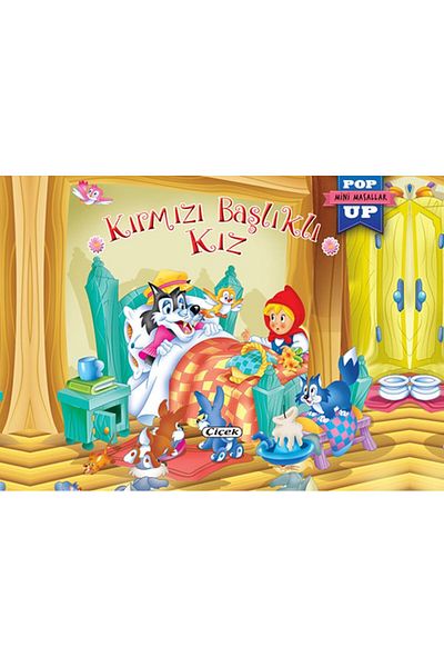 Çiçek Yayıncılık Pop-Up Mini Fairy Tales-Red Riding Hood Flower Publishing Book