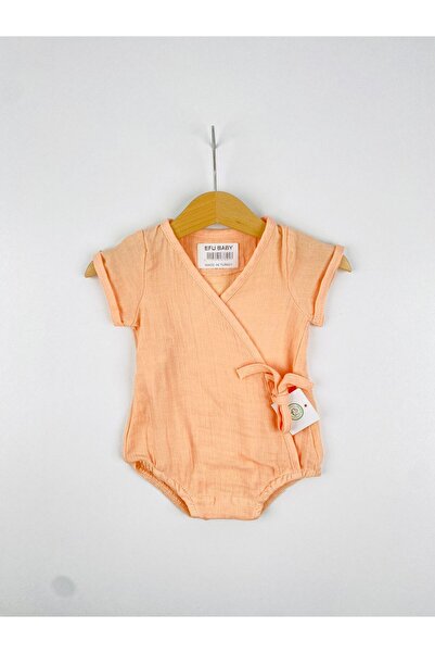 EFU BABY Unisex Müslin Kruvaze Bebek Badi