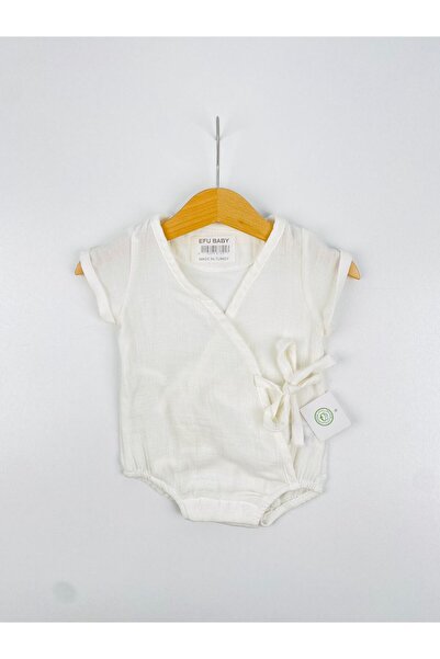 EFU BABY Unisex Müslin Kruvaze Bebek Badi