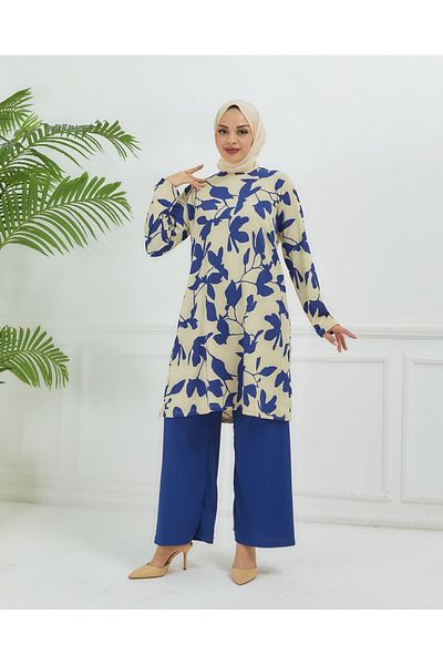 ALMİNA BURGER FABRIC TUNIC-PANTS SET