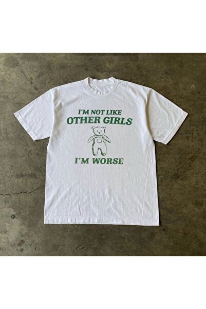 MAYDAY CULTURE أنا لست مثل الفتيات الآخرات تي شيرت للجنسين كبير الحجم