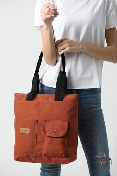 KIRASE Νέο μοντέλο Canvas Unigue Written Αθλητική τσάντα ώμου με διπλή τσέπη με φερμουάρ