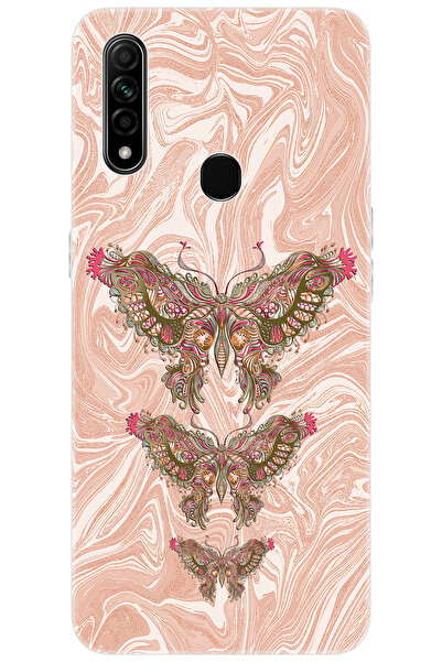 OPPO A31 (CPH2015) Uyumlu Kılıf Desen Baskılı Silikon Kelebek Resim STK:552 C...