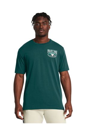 Under Armour 1383221 449 UA Pjt Rck Day Grphc SS Petrol Erkek Bisiklet Yaka Oversize T Shirt Fiyat Yorumlar Trendyol