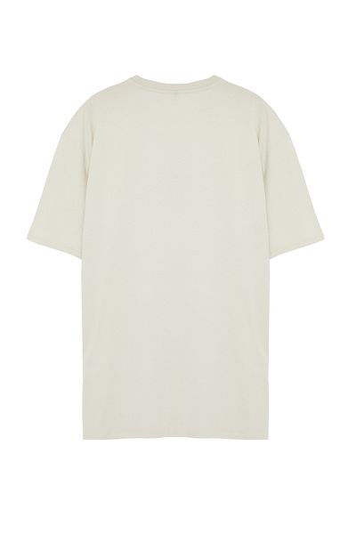 Trendyol Collection Plus Size Comfortable Printed Oversize Cotton T-Shirt - Tmnss24Bf00060