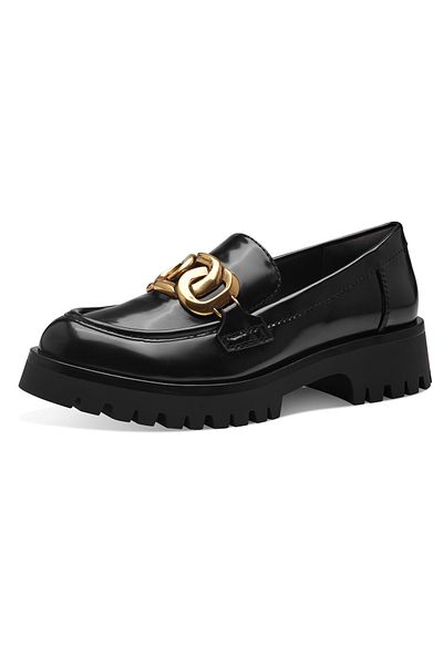 Tamaris Damen Halbschuhe 1-24790-43 Schwarz 014 Black Brush Kunstleder mit TOUCH-IT