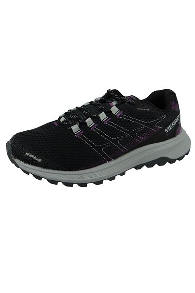 Merrell Damen Sportliche Halbschuhe Wanderschuhe Fly Strike GTX J067254 Schwarz Black Textil mit Vibram TC5