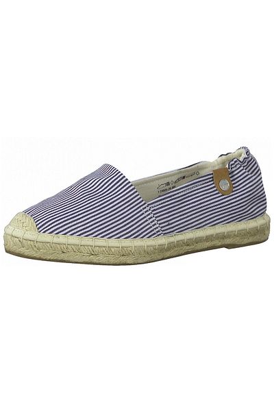Tamaris Damen Halbschuhe 1-24605-26 Blau 865 Navy Stripes Textil/Synthetik