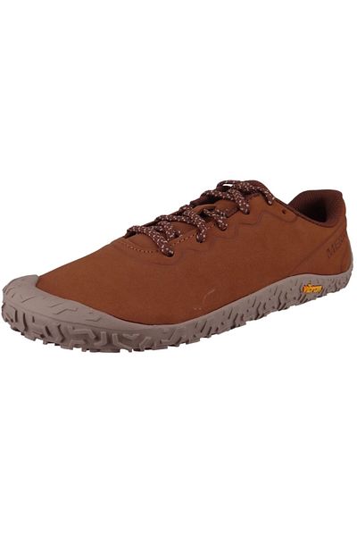 Merrell Damen Halbschuhe Wanderschuhe Vapor Eldiven 6 Deri Yalınayak J067890 Braun Tobacco Leder mit Vibra