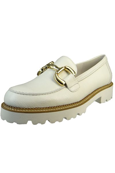 GABOR Damen Halbschuhe Loafer 45.246 Weiß 20 Latte Leder