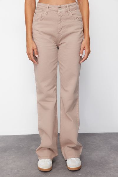 Trendyol Collection Ψηλόμεσο φαρδύ τζιν βιζόν - TWOSS23JE00068